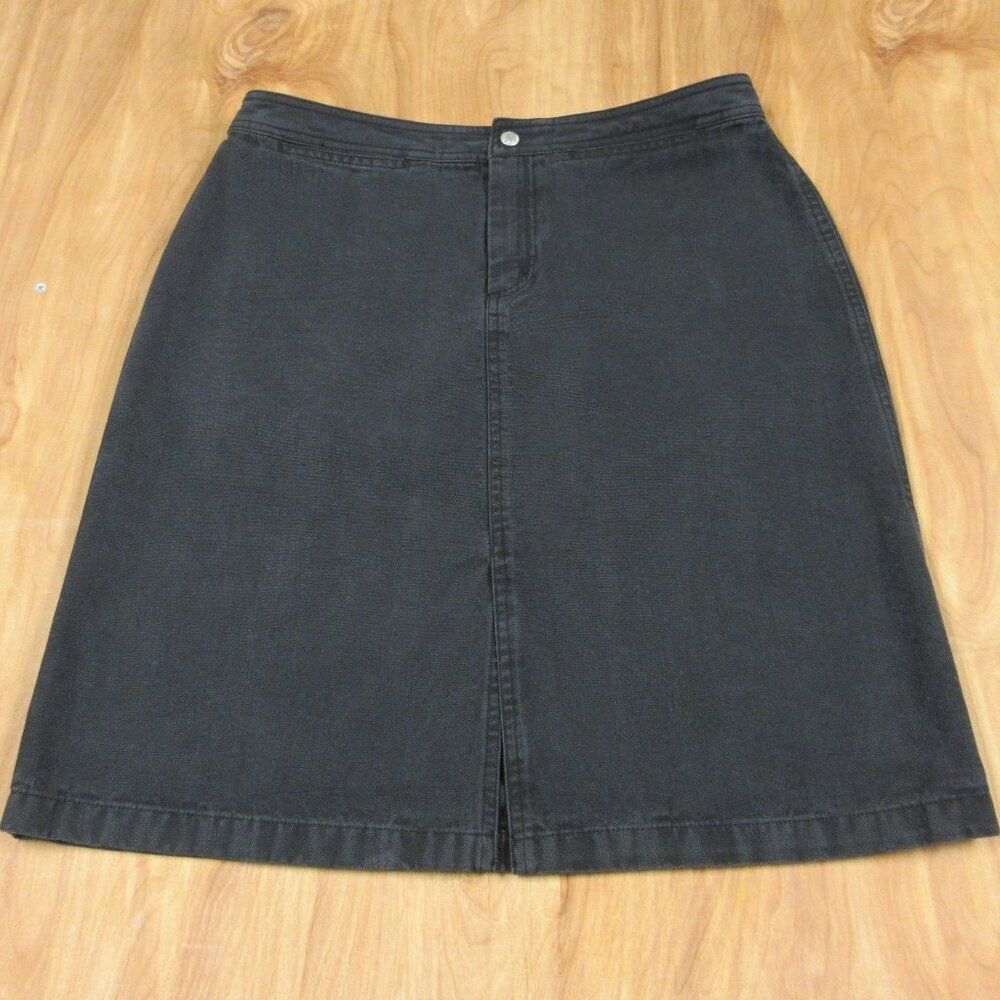 BANANA REPUBLIC‎ Soft Black Denim Jean Mini Skirt VINTAGE Sz 10 Above Knee Y2K